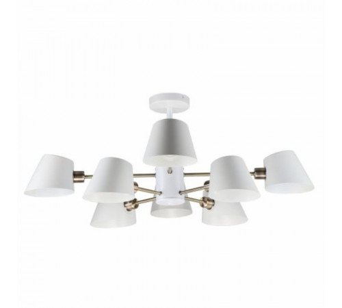 Люстра на штанге IMEX MD.9130-8-S WH+AB Люстра на штанге IMEX MD.9130-8-S WH+AB