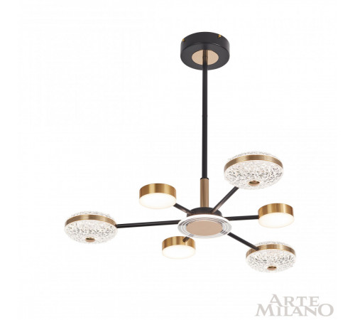 Люстра на штанге Arte Milano 272069/6 BK/GD Люстра на штанге Arte Milano 272069/6 BK/GD