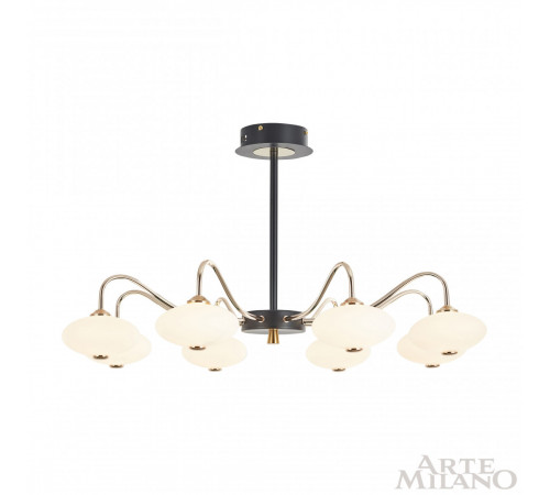 Люстра на штанге Arte Milano 273908/8 BK/GD Люстра на штанге Arte Milano 273908/8 BK/GD