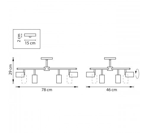 Люстра на штанге Lightstar Rullo LR728374364 (571728+214437-4+214436-4) Люстра на штанге Lightstar Rullo LR728374364 (571728+214437-4+214436-4)