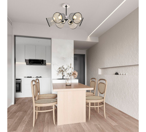 Люстра на штанге Arte Milano Napoli 320007/3+3 CR.BK