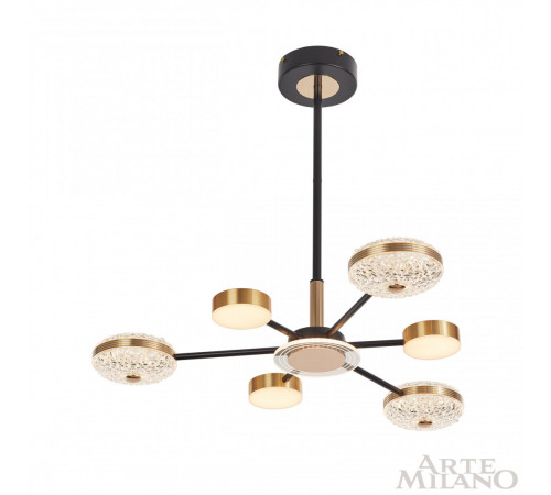 Люстра на штанге Arte Milano 272069/6 BK/GD Люстра на штанге Arte Milano 272069/6 BK/GD