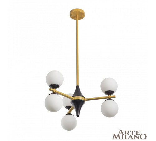 Люстра на штанге Arte Milano 271580/6 BK/GD Люстра на штанге Arte Milano 271580/6 BK/GD