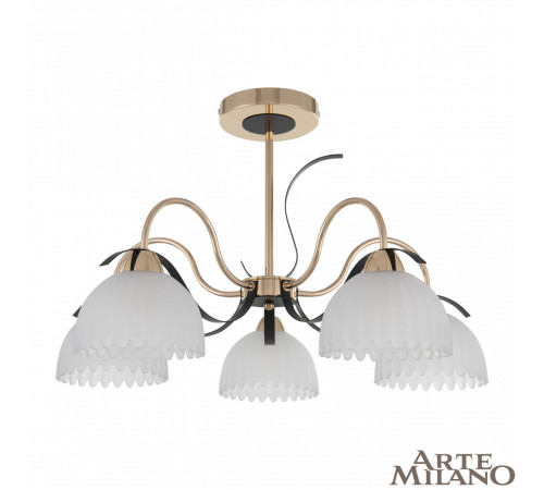 Люстра на штанге Arte Milano Napoli 327306/5 FG+BK Люстра на штанге Arte Milano Napoli 327306/5 FG+BK