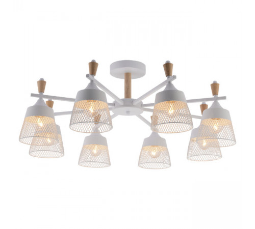 Люстра на штанге Seven Fires Olban SF3389/8C-WT-WD Люстра на штанге Seven Fires Olban SF3389/8C-WT-WD