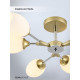 Люстра на штанге Seven Fires Bergin SF3369/6C-GD-CR-WT