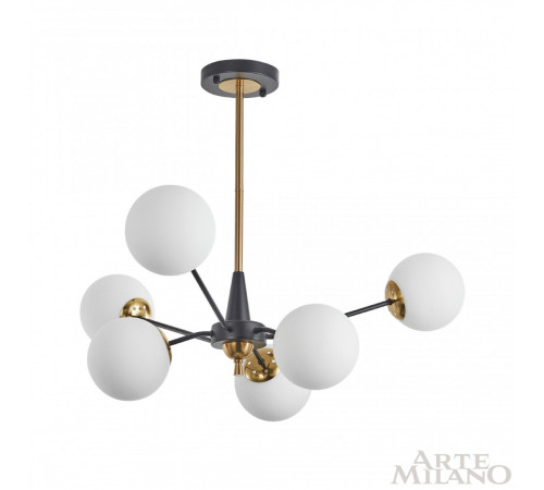 Люстра на штанге Arte Milano 279808/6 BK/GD Люстра на штанге Arte Milano 279808/6 BK/GD