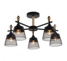 Люстра на штанге Seven Fires Olban SF3389/5C-BK-WD