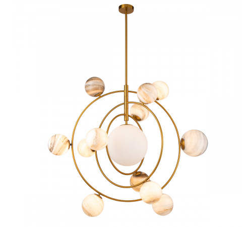 Люстра на штанге Delight Collection Planet KG1122P-13 brass Люстра на штанге Delight Collection Planet KG1122P-13 brass