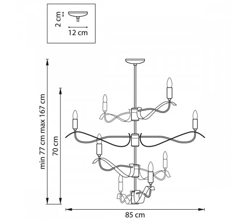 Люстра на штанге Lightstar Ragno 733283 Люстра на штанге Lightstar Ragno 733283