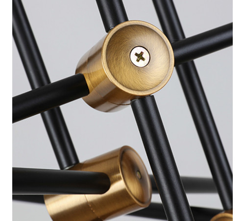 Люстра на штанге Delight Collection Bistro Globe 9389P/6 black/gold Люстра на штанге Delight Collection Bistro Globe 9389P/6 black/gold