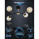 Люстра на штанге Seven Fires Aelin SF3367/4C-BK-FGD-AM