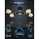 Люстра на штанге Seven Fires Inesh SF3368/4C-BK-FGD-AM