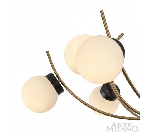 Люстра на штанге Arte Milano Neapolis 276169/9 BK/GD Люстра на штанге Arte Milano Neapolis 276169/9 BK/GD