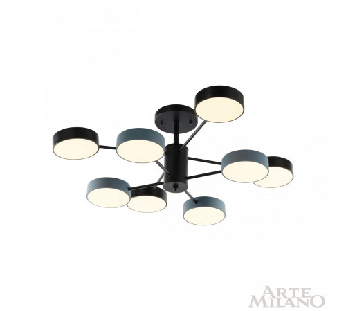 Люстра на штанге Arte Milano Ferrara 250906/8B Bk/Gr Люстра на штанге Arte Milano Ferrara 250906/8B Bk/Gr