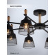 Люстра на штанге Seven Fires Olban SF3389/8C-BK-WD