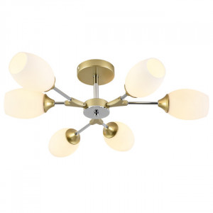 Люстра на штанге Seven Fires Bergin SF3369/6C-GD-CR-WT