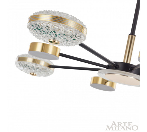 Люстра на штанге Arte Milano 272069/8 BK/GD Люстра на штанге Arte Milano 272069/8 BK/GD