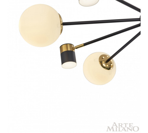 Люстра на штанге Arte Milano Ferrara 274802/10 BK/GD Люстра на штанге Arte Milano Ferrara 274802/10 BK/GD