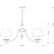 Люстра на штанге Kutek San Marino Lampshade SAN-ZW-2(P/A)CR