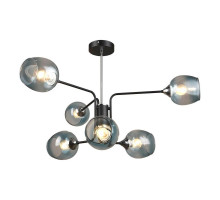 Люстра на штанге IMEX MD.3564-6-S BK+CH