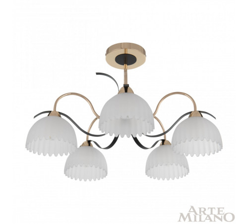 Люстра на штанге Arte Milano Napoli 327306/5 FG+BK Люстра на штанге Arte Milano Napoli 327306/5 FG+BK