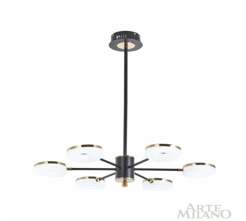 Люстра на штанге Arte Milano 277499/6 BK/GD Люстра на штанге Arte Milano 277499/6 BK/GD