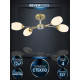 Люстра на штанге Seven Fires Bergin SF3369/4C-GD-CR-WT