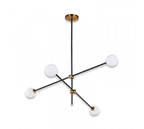 Люстра на штанге Delight Collection Bistro Globe 9389P/4 black/gold