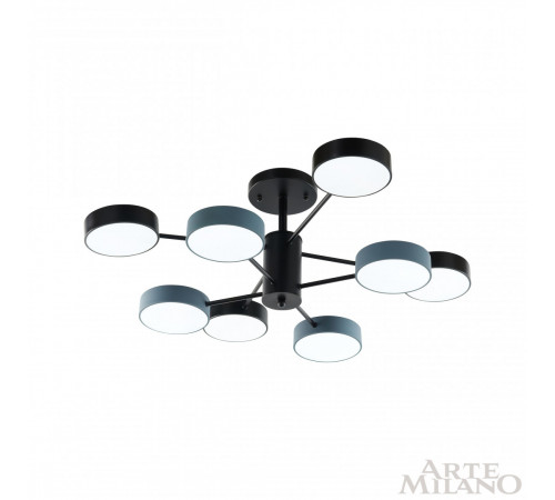 Люстра на штанге Arte Milano Ferrara 250906/8B Bk/Gr Люстра на штанге Arte Milano Ferrara 250906/8B Bk/Gr