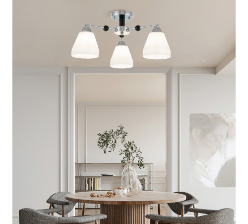 Люстра на штанге Arte Milano Napoli 325119/3 CR+BK Люстра на штанге Arte Milano Napoli 325119/3 CR+BK
