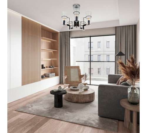 Люстра на штанге Arte Milano Napoli 328107/5 CR.BK Люстра на штанге Arte Milano Napoli 328107/5 CR.BK