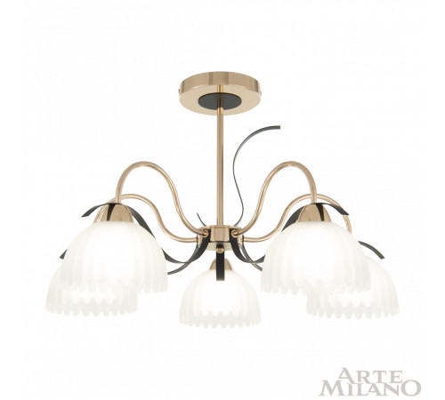 Люстра на штанге Arte Milano Napoli 327306/5 FG+BK Люстра на штанге Arte Milano Napoli 327306/5 FG+BK
