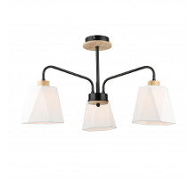 Люстра на штанге IMEX MD.5714-3-S-BK+WOOD