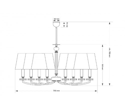 Люстра на штанге Kutek Rossano ROS-ZW-8(P/A) Люстра на штанге Kutek Rossano ROS-ZW-8(P/A)