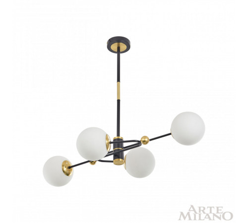 Люстра на штанге Arte Milano 272708/4 BK/GD