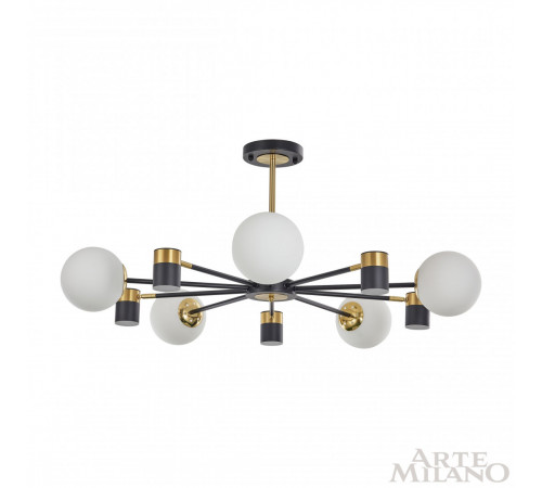 Люстра на штанге Arte Milano Ferrara 274802/10 BK/GD Люстра на штанге Arte Milano Ferrara 274802/10 BK/GD