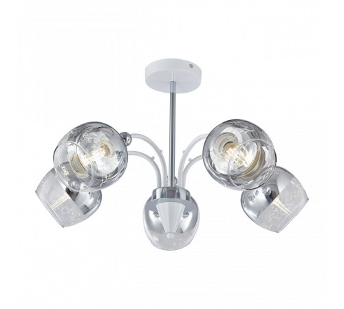 Люстра на штанге Arte Milano Napoli 326008/5A WH+CR Люстра на штанге Arte Milano Napoli 326008/5A WH+CR