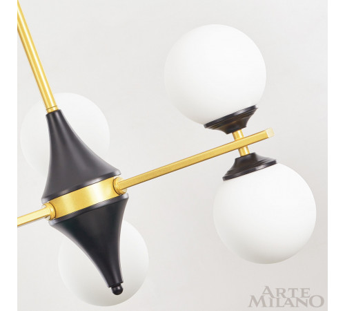 Люстра на штанге Arte Milano 271580/6 BK/GD Люстра на штанге Arte Milano 271580/6 BK/GD