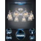 Люстра на штанге Seven Fires Olban SF3389/8C-WT-WD