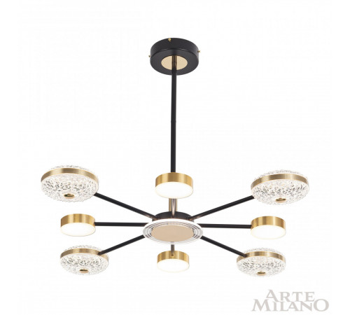 Люстра на штанге Arte Milano 272069/8 BK/GD Люстра на штанге Arte Milano 272069/8 BK/GD