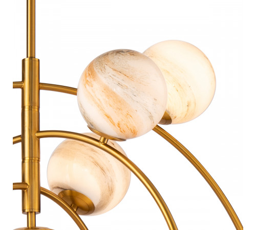 Люстра на штанге Delight Collection Planet KG1122P-13 brass Люстра на штанге Delight Collection Planet KG1122P-13 brass