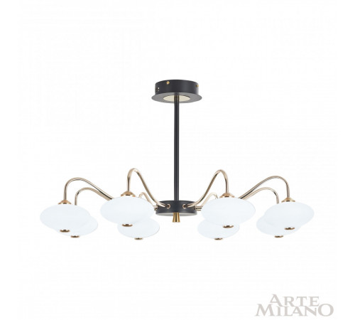 Люстра на штанге Arte Milano 273908/8 BK/GD Люстра на штанге Arte Milano 273908/8 BK/GD