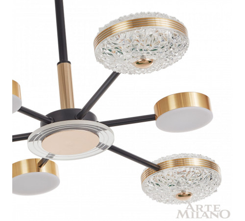 Люстра на штанге Arte Milano 272069/6 BK/GD Люстра на штанге Arte Milano 272069/6 BK/GD