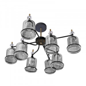 Люстра на штанге IMEX MD.4890-8-S COFFEE+FGD