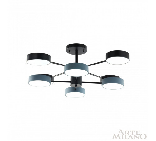 Люстра на штанге Arte Milano Ferrara 250906/8B Bk/Gr Люстра на штанге Arte Milano Ferrara 250906/8B Bk/Gr
