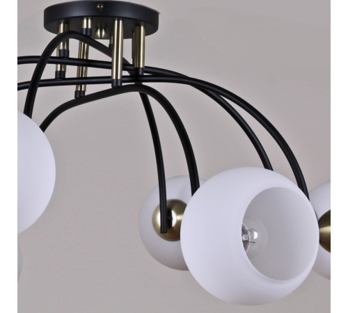Люстра на штанге Illumico IL0250-8CSQ-79 BK AB Люстра на штанге Illumico IL0250-8CSQ-79 BK AB
