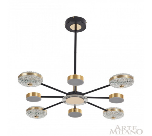 Люстра на штанге Arte Milano 272069/8 BK/GD Люстра на штанге Arte Milano 272069/8 BK/GD