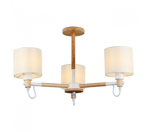 Люстра на штанге IMEX MD.19107-3-S-WOOD+WH