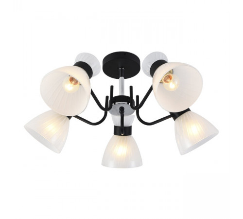 Люстра на штанге Seven Fires Tariya SF3346/5C-BK-CR-WT Люстра на штанге Seven Fires Tariya SF3346/5C-BK-CR-WT